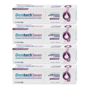 Denttach Seven Denture Adhesive, Thermoplastic Denture Cushion and Reliner, Upper and Lower Denture Comfort for Up to 7 Days, Zero Glue, Zinc Free (4)