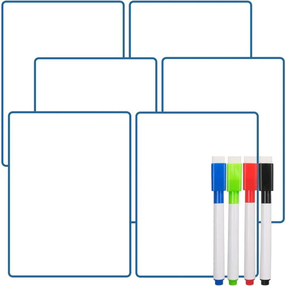 6 pcs Cruise Ship Magnetic Whiteboard Reusable Turtle Cruise Door Decorations Whiteboard with 4 Pcs Erasable Marker Portable Learning Writing Board Set for Office Home School