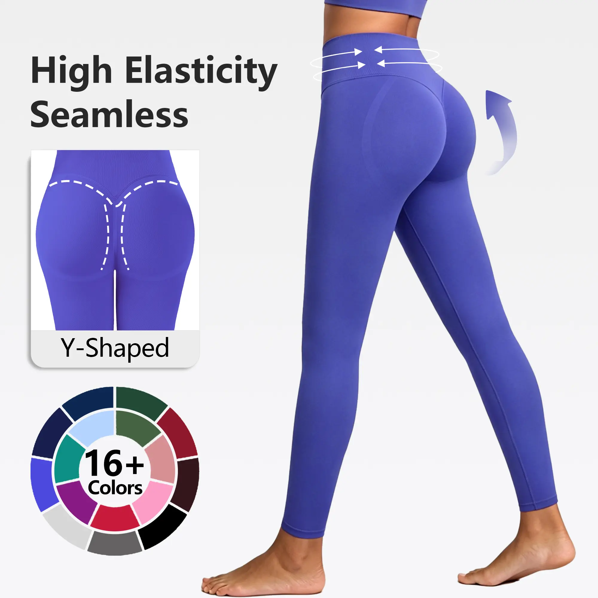 【LIVESTREAM ONLY】Belly Firming Women's Sports Leggings, High-Rise Seamless Tights with Hip Lift and Compression, Soft Stretchy Fabric, Leggings Tummy Control, Buttery Soft Women's Sports Leggings