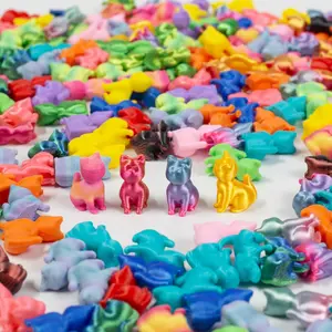 50 pcs 3D Printed Cat Figurines, Adorable Mixed Color Sitting Cats Sculptures, Perfect Party Favors, Desktop Computer Decorations