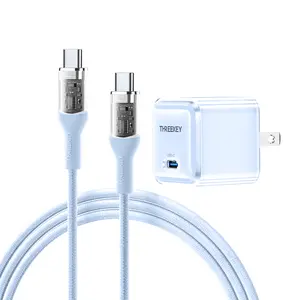 USB C Charger with USB Cable,30W GaN Fast Wall Charger Block,PD USB-C Power Adapter Compatible with iPhone 16/15/14/13/12/11,MacBook Air,Galaxy S23/22/21,iPad Pro/Air