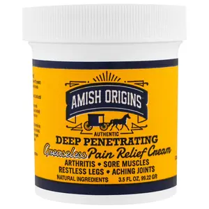 Deep Penetrating, ( 2 Pack) Greaseless Pain Relief Cream, 3.5 fl