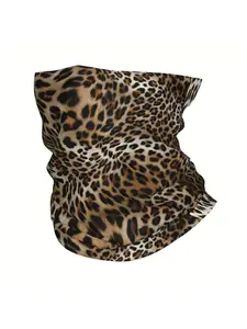 BIIHUDU Leopard Print Thin Bandana Neck Wrap Headband Face Cover Scarf with Bold Animal Print Lightweight Durable for Outdoor Fashion Casual Use Outdoor Accessories Trendy Headwrap Casual Soft Scarf