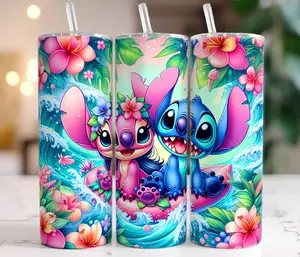 Tumbler for those who love cute characters, Tumbler printed in bright colors, Gift for friends with similar interests, Christmas Tumbler