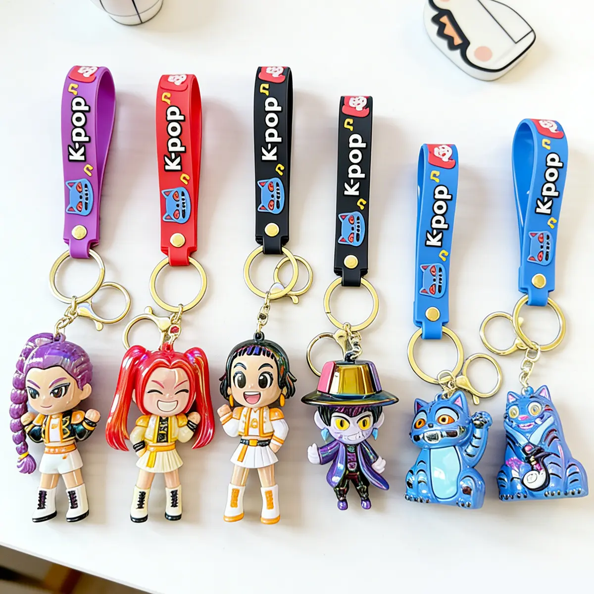 Colorful electroplating witch hunter keychain K-pop animation character fashion bag pendant cartoon silicone gift Colorful electroplating witch hunter keychain K-pop animation character fashion bag pendant cartoon silicone gift