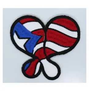 Puerto Rican Maracas embroidered patch