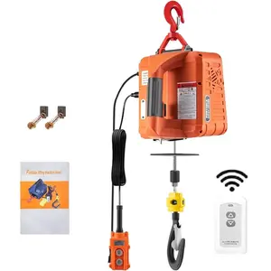 VEVOR 3-in-1 Electric Hoist Winch, 1100lbs 1500W Portable Power Winch Crane, 110V/120V 22.9 ft Lifting Height, 13 ft/min with Manual, Wired and Wireless Remote Control, Overload ProtectionVEVOR Super Brand Day