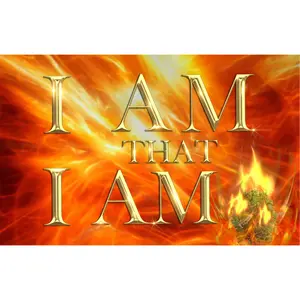 Silk Habotai Worship Flags: I AM Burning Bush Design,