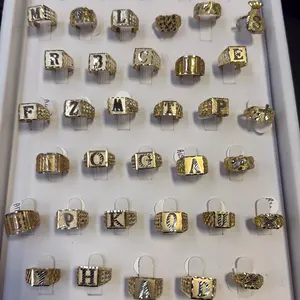 Letters Rings Gold 10k