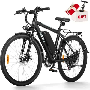 ZNH Electric Bike for Adults, 350W Ebike Full Suspension 26'' Electric Mountain Bike 36V/48V 13Ah Removable Battery, E Bike 7-Speed