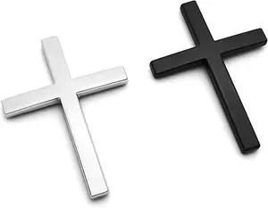 Stylish 3D Cross Emblem for Vehicle Exterior Decoration