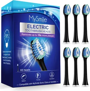 MySmile Elite Electric Toothbrush Replacement Heads, 6 Packs Oral