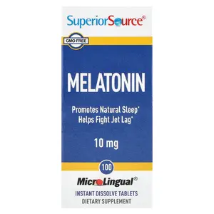 Superior Source Melatonin, 10 mg, 100 MicroLingual® Instant Dissolve Tablets