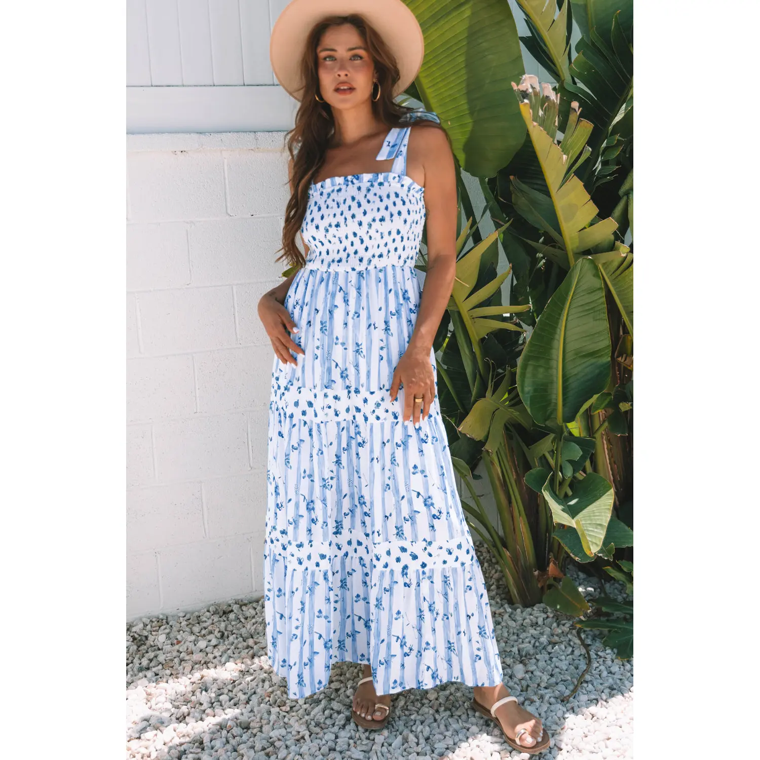 Lily Floral Smocked Tiered Maxi Dress
