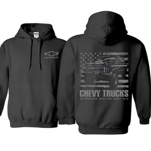 Classic Pickup Truck Hoodie – Vintage Country Graphic Sweatshirt, Retro Streetwear Pullover, Unisex Casual Outfit for Fall & Winter