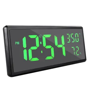 Large Digital led alarm clock smart alarm clock with color screen and backlight Decor