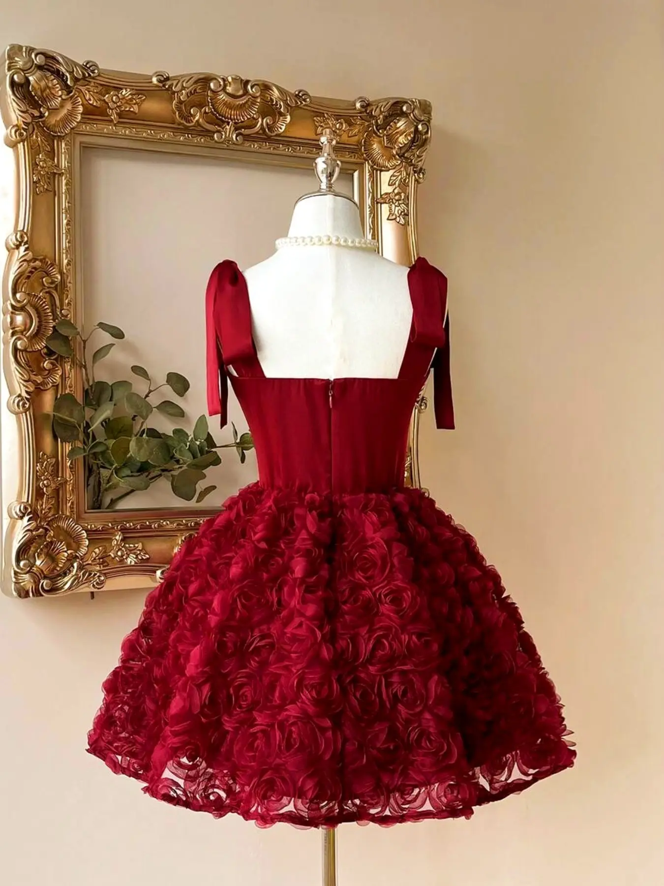 Elegant Cute Satin Backless Dress, Womenswear, 3D Floral Design & Ruffle Skirt Hem, Perfect for Weddings, Graduations, Formal Events, Party Wear - TikTok Shop Elegant Cute Satin Backless Dress, Womenswear, 3D Floral Design & Ruffle Skirt Hem, Perfect for Weddings, Graduations, Formal Events, Party Wear - TikTok Shop