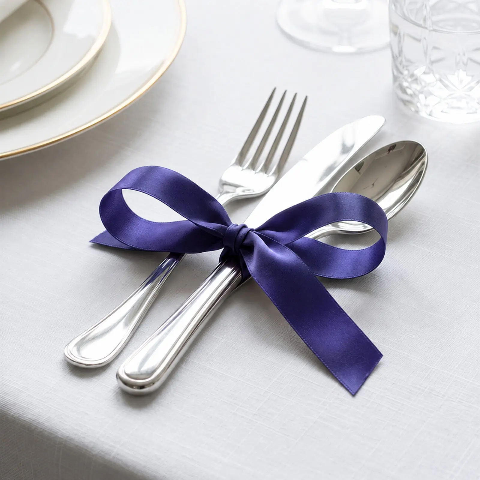 Satin Ribbon Roll 1" x 100 Yards Navy Blue – Single Face Decorative Craft Ribbon