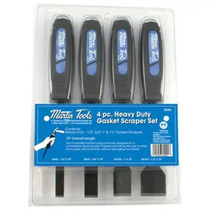 Martin Tools 4 Pc HD Gasket Scraper Set US Forged Alloy Steel, For Automotive Tools GS4K