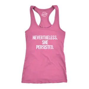 Womens Nevertheless She Persisted Funny Political Congress Senate Fitness Tank Top Funny Racerback Tank Cute Slimming Tank tops comfortable soft top Funny Political Sleeveless Tee Novelty Tank Tops for Women