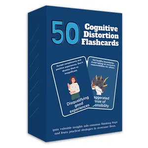 50 Cognitive Distortion Flashcards Board Game Cards, Party Game Cards, Card Games, Conversation Cards, Thought-Provoking Mind Trap Strategy Card, Holiday Gift for Friends