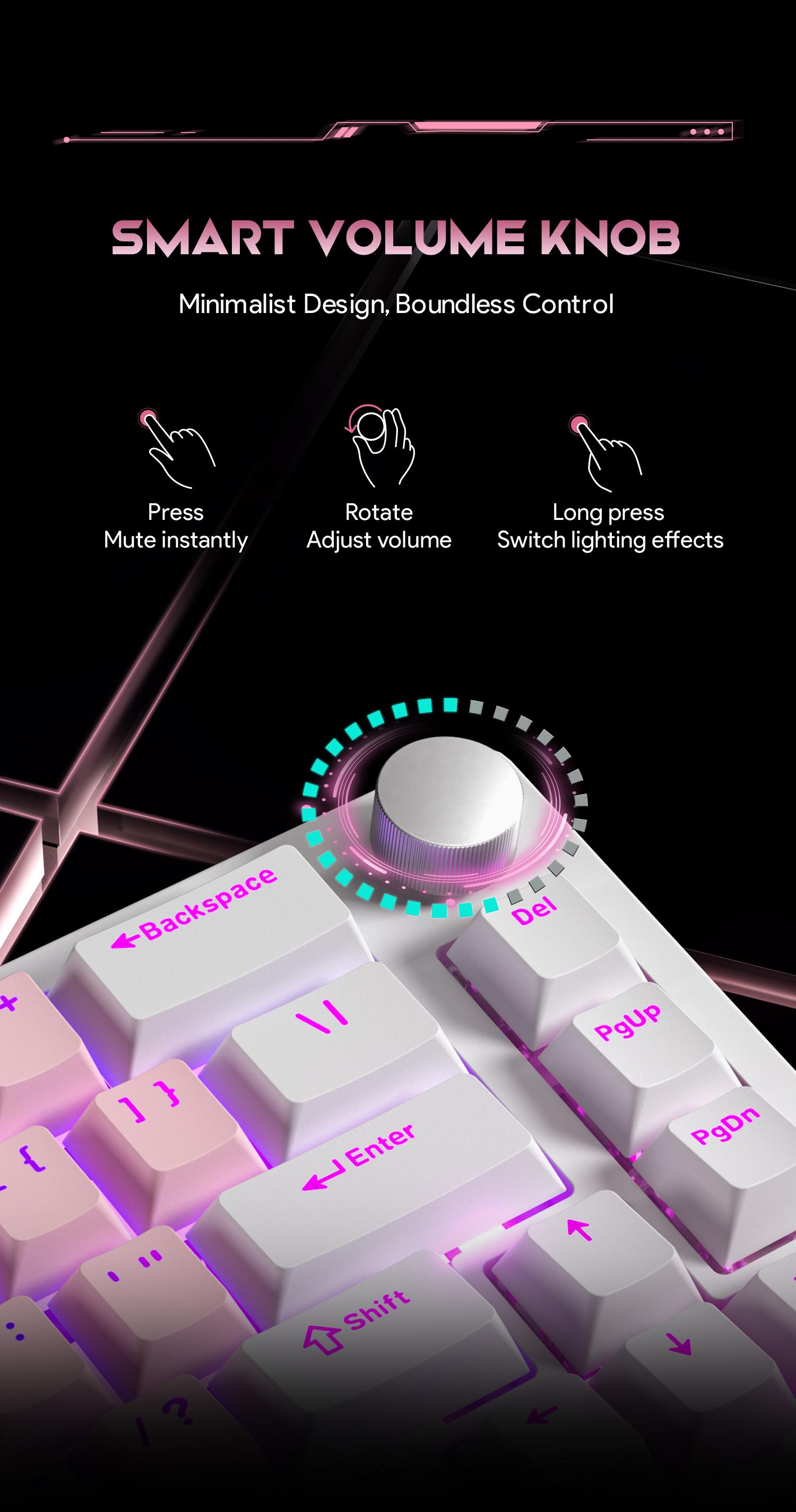 FURYCUBE V68 Creamy Mechanical Keyboard With Knob,An Extra Set of Keycaps Included,RGB Backlit,Compact 68 Keys 65% Layout,Hot-Swappable Switch,Type-C Wired,for Gaming Office Work,Ergonomic Design,Windows Laptop PC Mac,Gift FURYCUBE V68 Creamy Mechanical Keyboard With Knob,An Extra Set of Keycaps Included,RGB Backlit,Compact 68 Keys 65% Layout,Hot-Swappable Switch,Type-C Wired,for Gaming Office Work,Ergonomic Design,Windows Laptop PC Mac,Gift