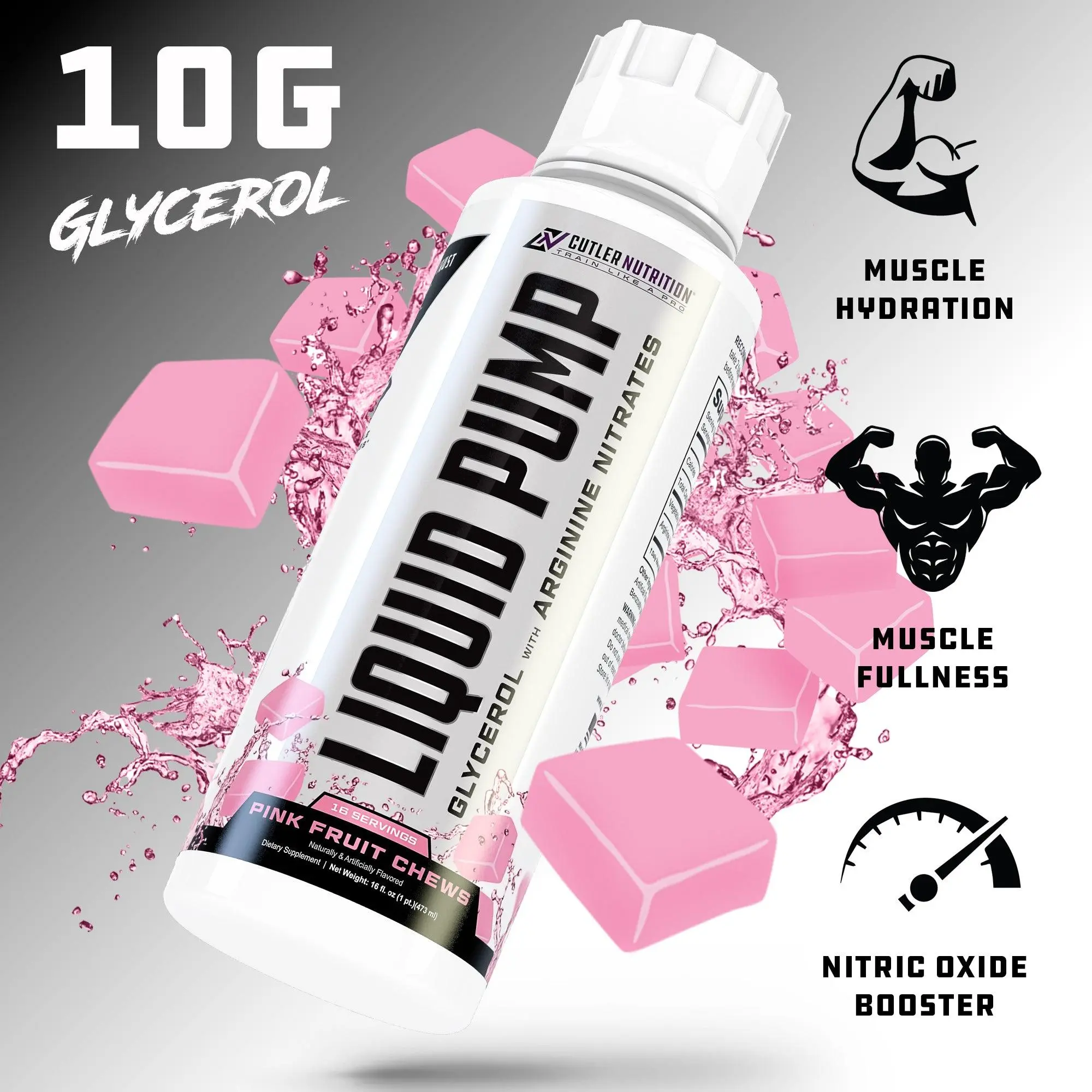 Cutler Nutrition Liquid Pump Caffeine Free Pre-Workout Supplement with Glycerol & Arginine Nitrates for Muscle Pumps and Hydration - Gym Cutler Nutrition Liquid Pump Caffeine Free Pre-Workout Supplement with Glycerol & Arginine Nitrates for Muscle Pumps and Hydration - Gym