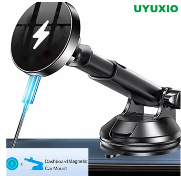 SnapRoute 15W Magnetic Wireless Car Charger & Mount UYUXIO