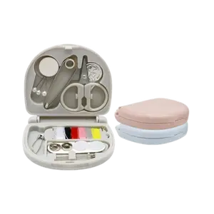 Sewing Kit with Scissors, Pins, Needle, and Assorted Thread in  Case