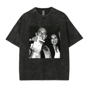 Elliot Stabler And Olivia Benson Middle Finger Oversize T-Shirt, Vintage 90s Movie Heavy Weight Tee, Law And Order Tees, Movie Washed Shirt