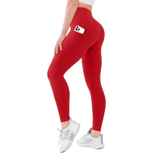 High Waisted Leggings with Pockets for Women Buttery Soft Full Length Capri Workout Yoga Pants