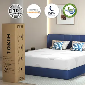 【KOW】6/8/10/12 inch single, twin, queen, and king-size mattresses with sheets included; memory foam hybrid mattresses; medium firmness; lumbar support; machine washable; suitable for home bedrooms and hotels; boxed; ergonomic; modern minimalist style;