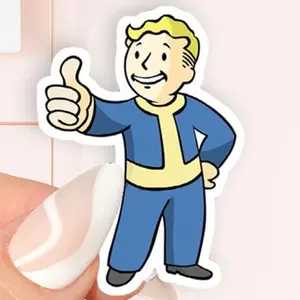 Vault Boy Fallout Sticker - Fallout Series Car Sticker - Fallout Games Laptop Sticker Vault Boy Mascot Decal
