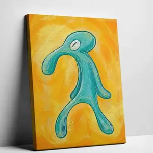 Squidward Modern Canvas Poster  Bold And Brash Spongebob Comic Hero Painting Wall  Home Decor art