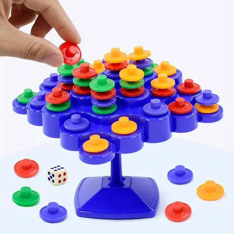 1 Set Jenga Game, Balance Tree Toy, Leisure Parent-child Interaction Game, Educational Stacking Toy For Kids