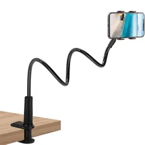 Gooseneck Clip Adjustable Phone Holder, Bed Phone Stand, Desktop Phone Stand, Lazy Long-arm Clip Stand for Bed Headboard, Flexible Stand, Selfie Stand, Portable Phone Holder