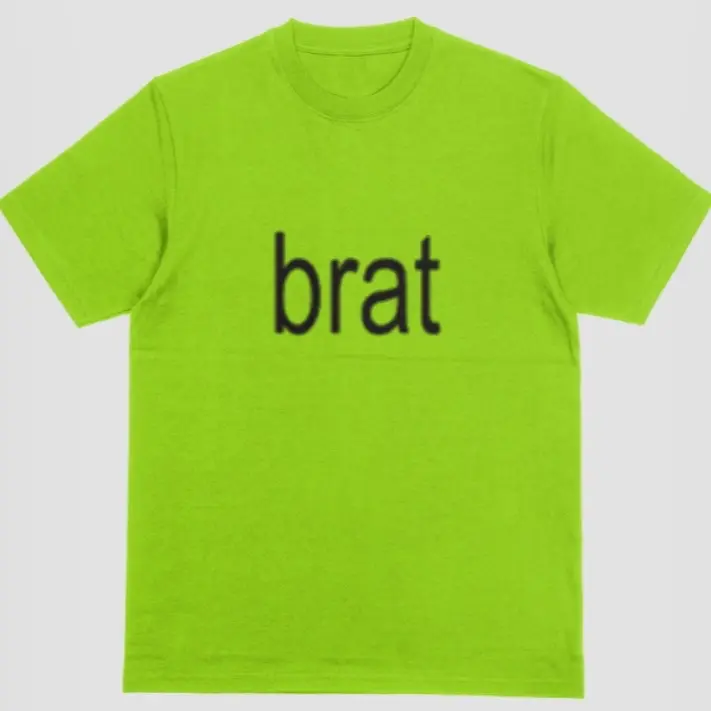 “brat” music album cover lime green unisex t-shirt