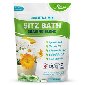 Sitz Bath Salt Natural Soaking Blend - Epsom Salt with Pure Essentials Oils - Essential Mix for Self Care - 1 Pack - 14.1 oz