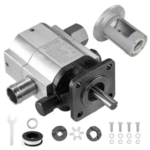 fathersdaygift VEVOR Hydraulic Wood Log Splitter Pump Kit, 13 GPM, 2 Stage 4000 PSI Aluminum Hydraulic Gear Pump, with Coupling Installation Base 1/2'' NPT Outlet 3600 RPM, for Small Engine Mounting Log Splitter