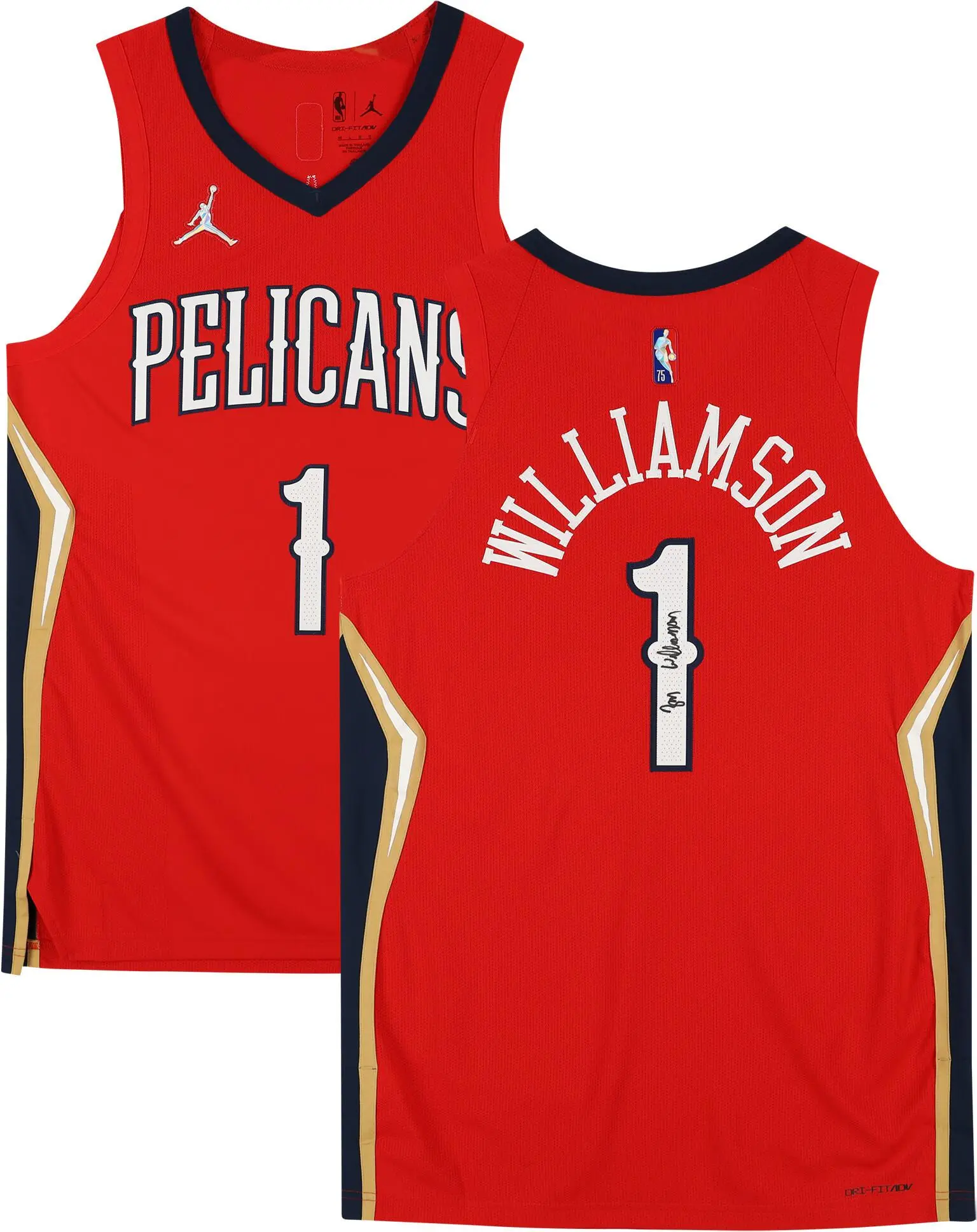 Zion Williamson New Orleans Pelicans Autographed Red Jordan Brand Authentic Jersey - Fanatics Authentic Certified