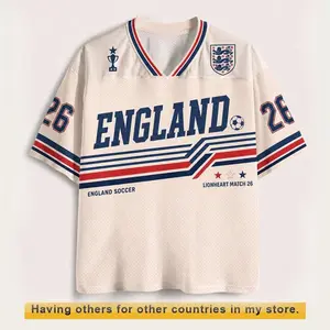 England Soccer Jersey, Retro Three Lions Shirt, Custom Name Number Jersey, English Football Fan Gift