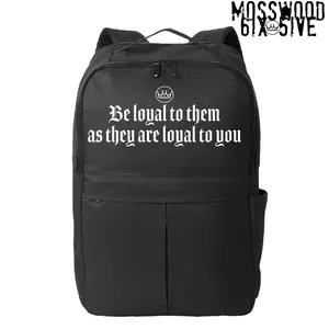 Mosswood 6ix 5ive "Be Loyal" matte black backpack