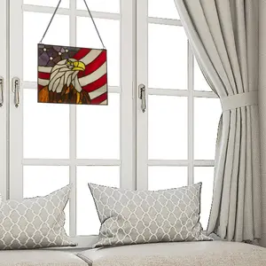 American Eagle Stained Glass Window Panel stained glass eagle decorative glass wall panels