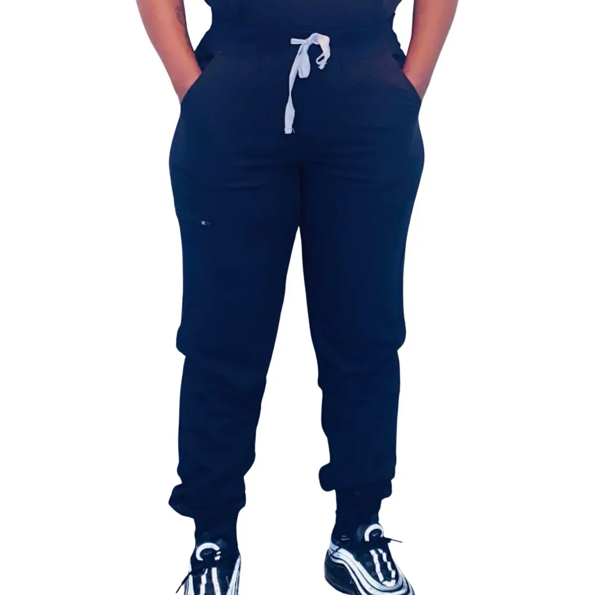 Ameik Amour ‘Energy’ Scrub Jogger Bottoms Hospital Uniform Nurse Scrubs Medical Workwear Comfortable Scrubs Cute Scrub Set Stretch Scrubs for Women Full Length Jogger Pants Womenswear Cargo Adjustable Drawstring Fabric Casual Pocket Spandex Style Lady Fit