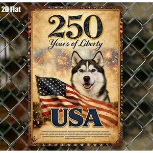 Celebrate Two Hundred Fifty Years of Liberty 2D Metal Wall Decor with Patriotic American Independence Theme Ideal for Rooms Homes and Cafes