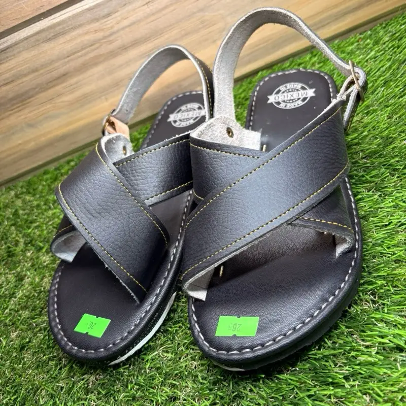 Crossed Leather Huarache Sandals - Stylish & Comfortable for Everyday Wear