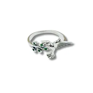 Nature's Grace Hummingbird Ring