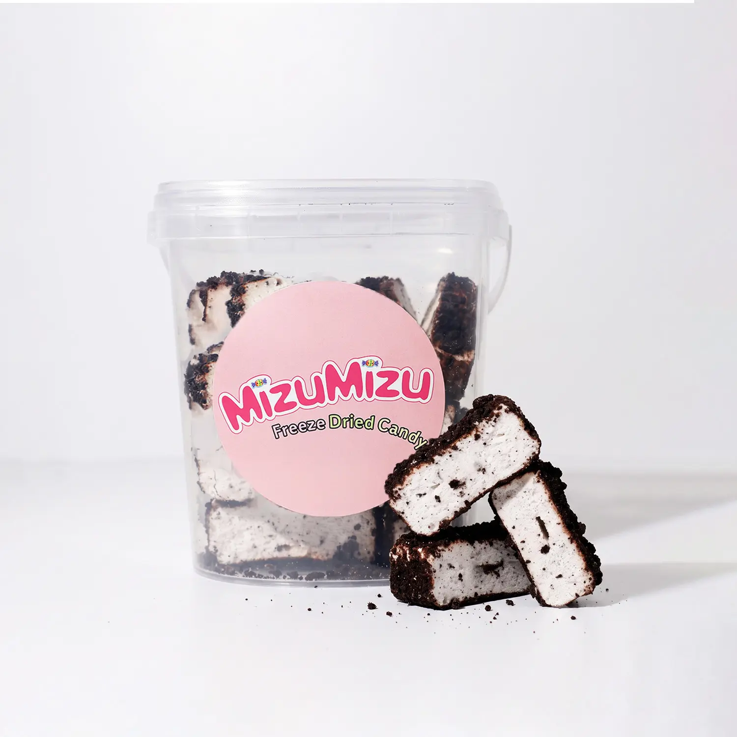 MIZUMIZU Freeze-Dried Cookies 'N Cream Ice Cream Bites | Crunchy Chocolate Cookie & Cream Treat