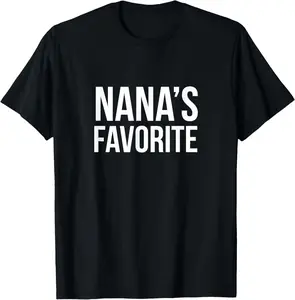 100% Cotton Unisex Nana's Favorite Shirt Funny Grandparent Grandchild Gift T-Shirt Casual Vintage