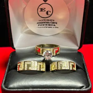 Set de anillos de boda de Oro14k Female